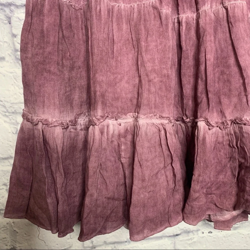 NWT Sea Gypsies Purple Mineral Wash Boho Tiered Long Sleeve Dress - Picture 9 of 16